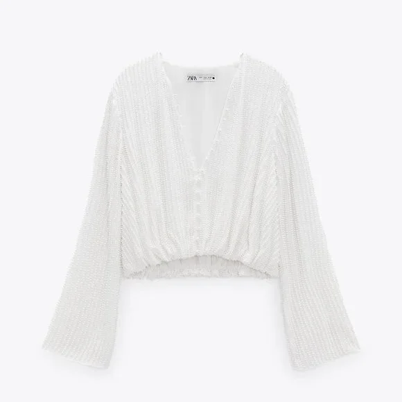 Zara Pearl Blouse - Picture 3 of 9